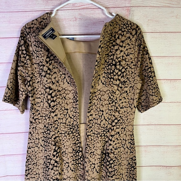 Lands’End NWT Soft Camel Leopard Dress Size 4 - Picture 6 of 8